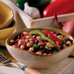 White & Black Beans w/ Onions & Peppers