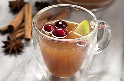 hot mulled apple-cranberry cider