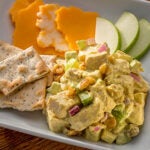 curry chicken salad with apples and walnuts