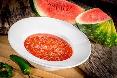 chilled watermelon gazpacho